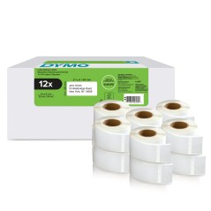 "DYMO LabelWriter Etiketter 57 x 32 mm - 12 Ruller - Holdbare og Professionelle Mærker til Effektiv Organisation"